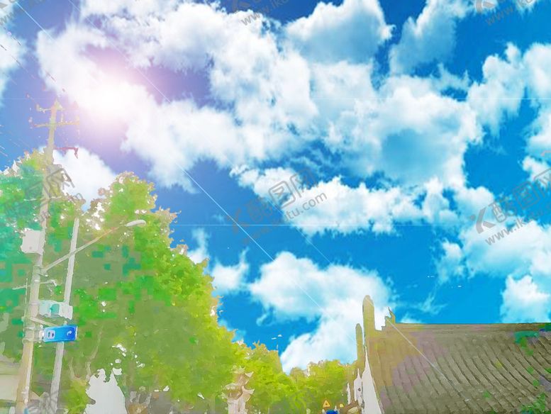 编号：15899207021255425661【酷图网】源文件下载-屋角天空