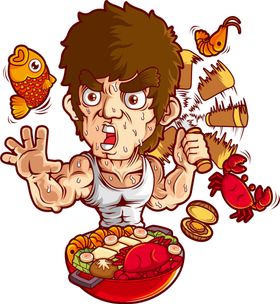漫画人物插画合层