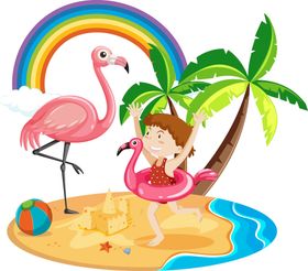 卡通儿童小学生素材快乐可爱