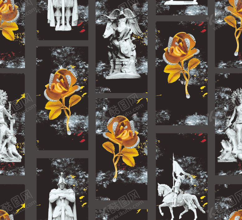 编号：44385709260706428214【酷图网】源文件下载-大牌花型大牌男装