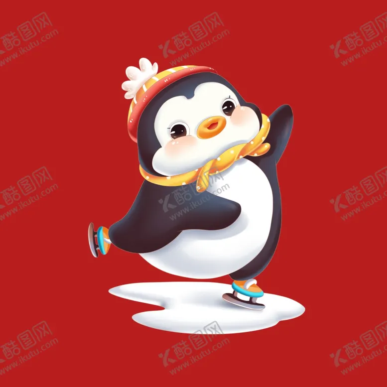 编号：25177901141351516640【酷图网】源文件下载-手绘卡通企鹅
