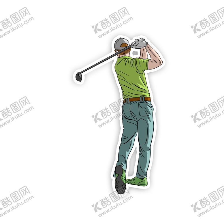 编号：49027509240748006970【酷图网】源文件下载-高尔夫球卡通高尔夫球打球运动 