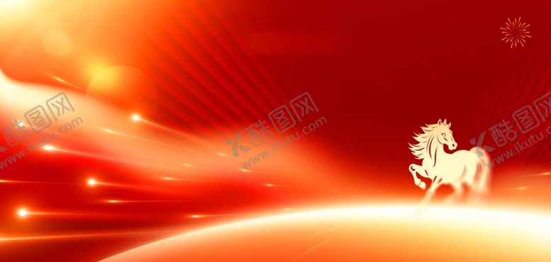 编号：73506104051120032989【酷图网】源文件下载-马年春节红色红金弥散背景