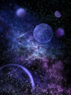 梦幻蓝色星空背景