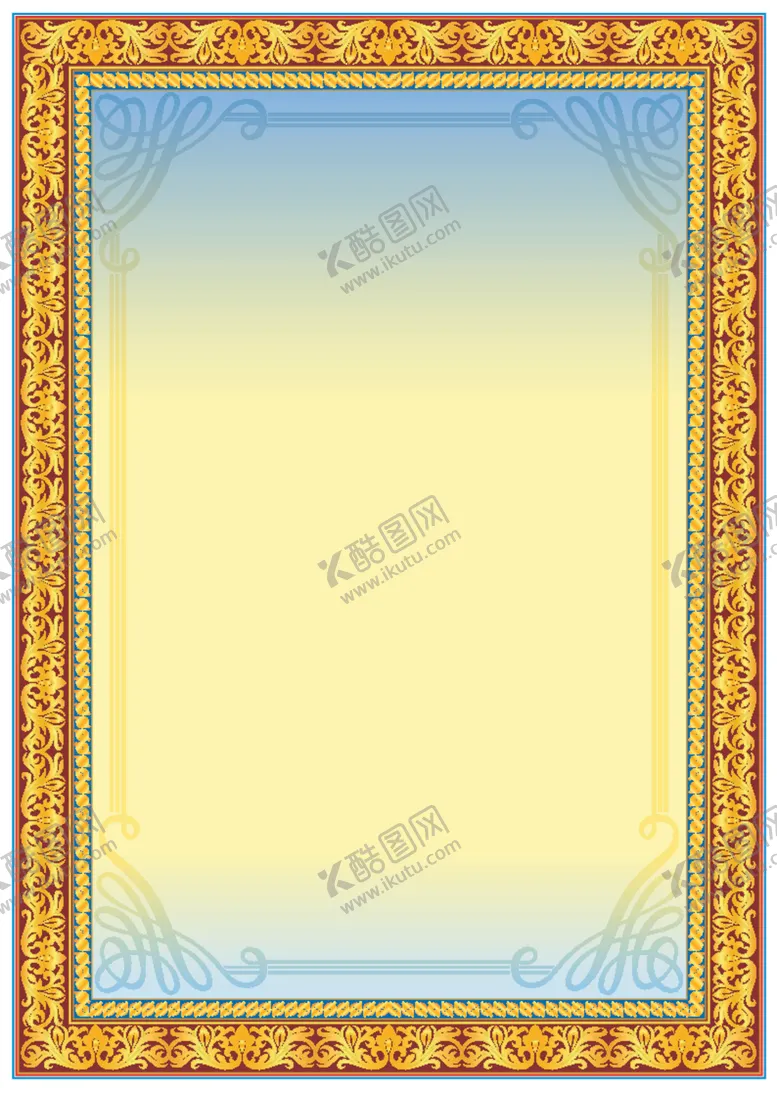 编号：11915507060617283534【酷图网】源文件下载-证书模板
