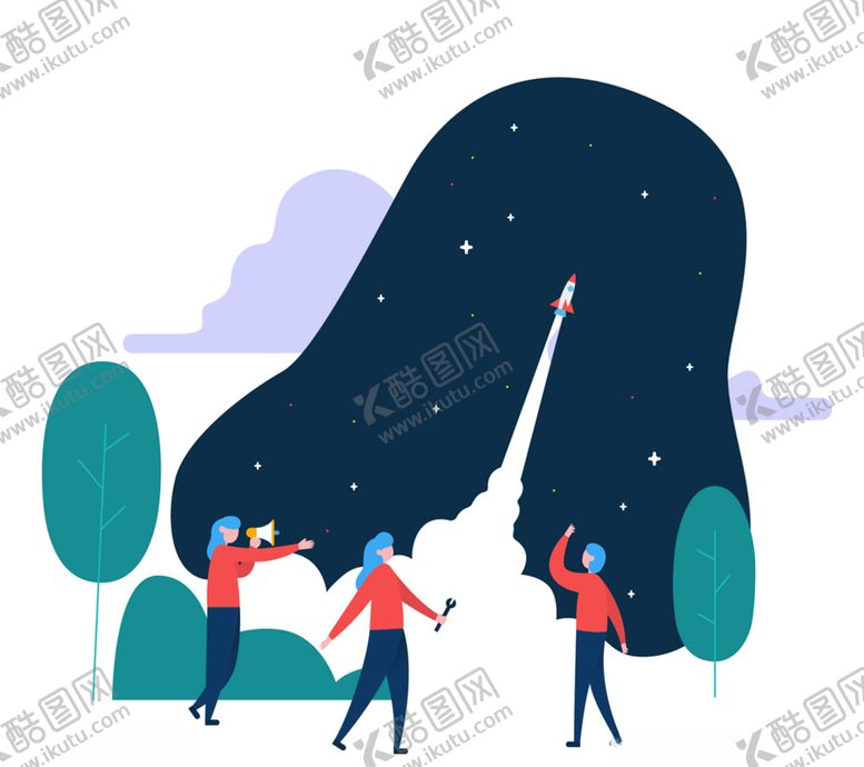 编号：77442710162307001215【酷图网】源文件下载-工业科技发射火箭人物