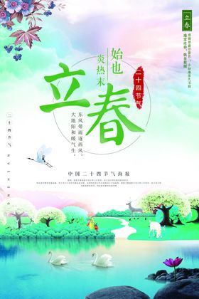 立春春天景色海报