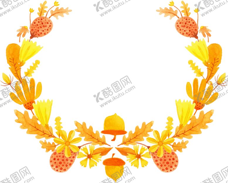 编号：72515710110845136549【酷图网】源文件下载-水彩植物