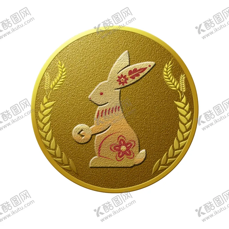编号：99471802270723524966【酷图网】源文件下载-生肖金币兔