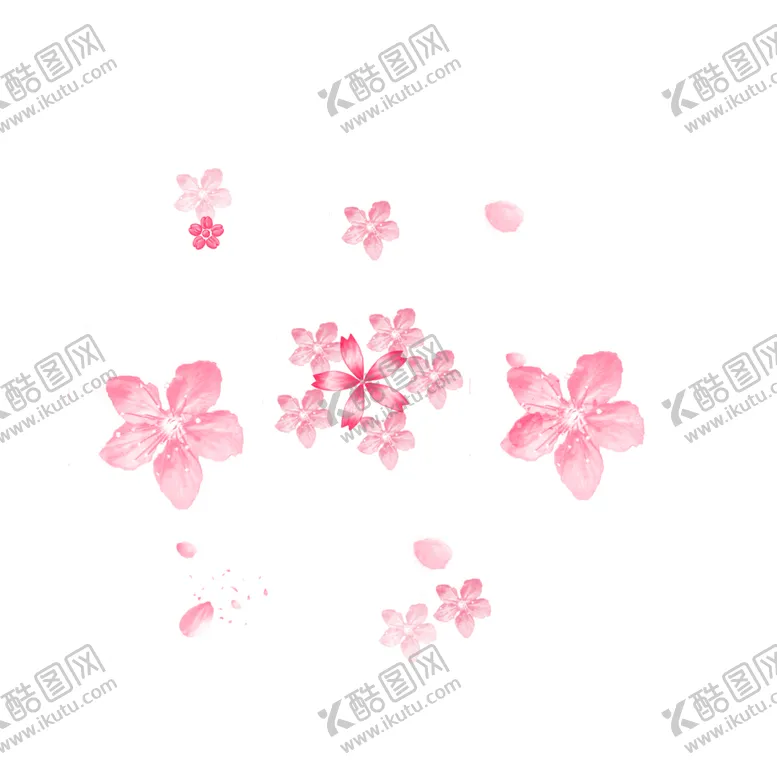 编号：80738602052055595617【酷图网】源文件下载- 手绘粉色桃花免扣素材图片 