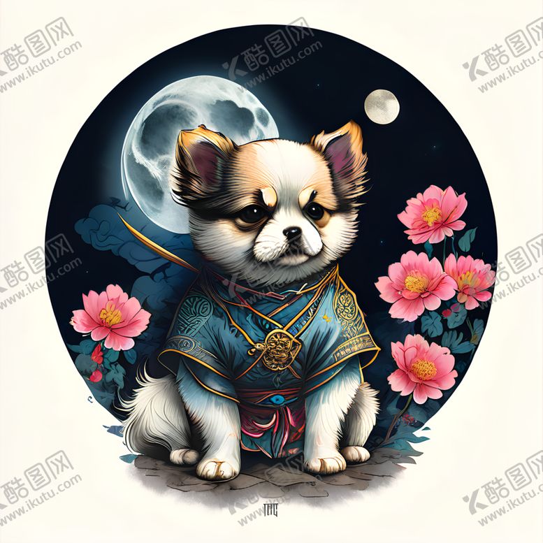 编号：68298901312105303387【酷图网】源文件下载-插画小狗