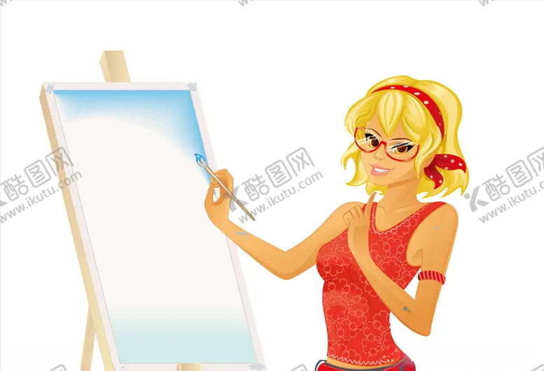 编号：42833307010456082686【酷图网】源文件下载-画画美女