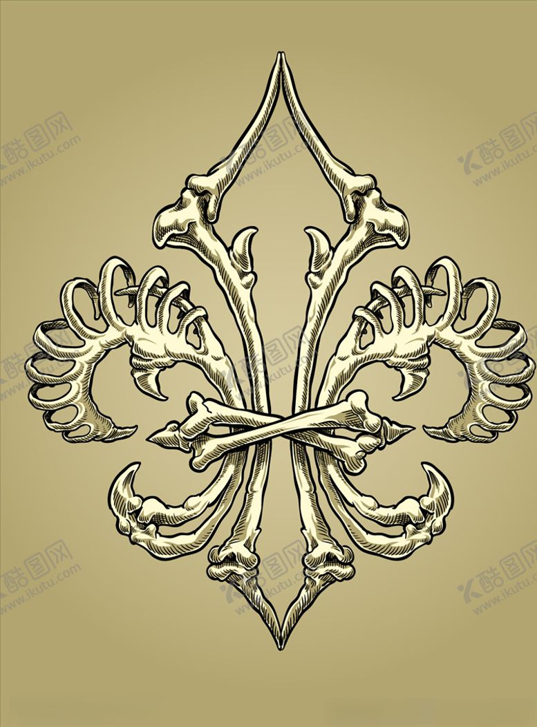 编号：69908009181914536722【酷图网】源文件下载-骨头花纹