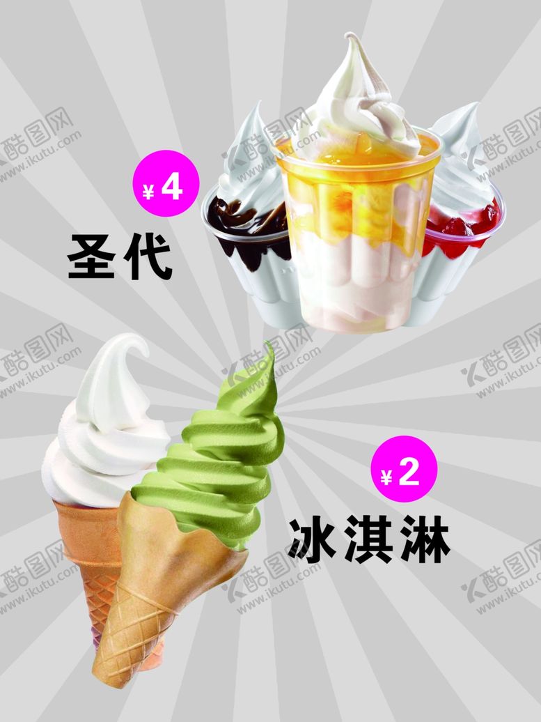 编号：43411107122225386003【酷图网】源文件下载-圣代冰激凌