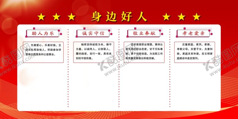 编号：57837911270157093654【酷图网】源文件下载-身边好人榜样展板