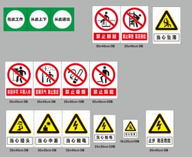 安全标识禁止标识警示标识