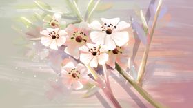 唯美花朵手绘图
