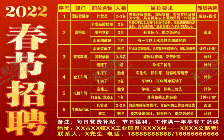 编号：50154902041618048884【酷图网】源文件下载-红色简约招聘模板