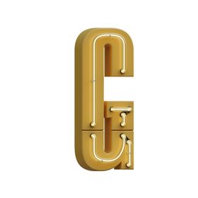 高清立体灯管字母元素