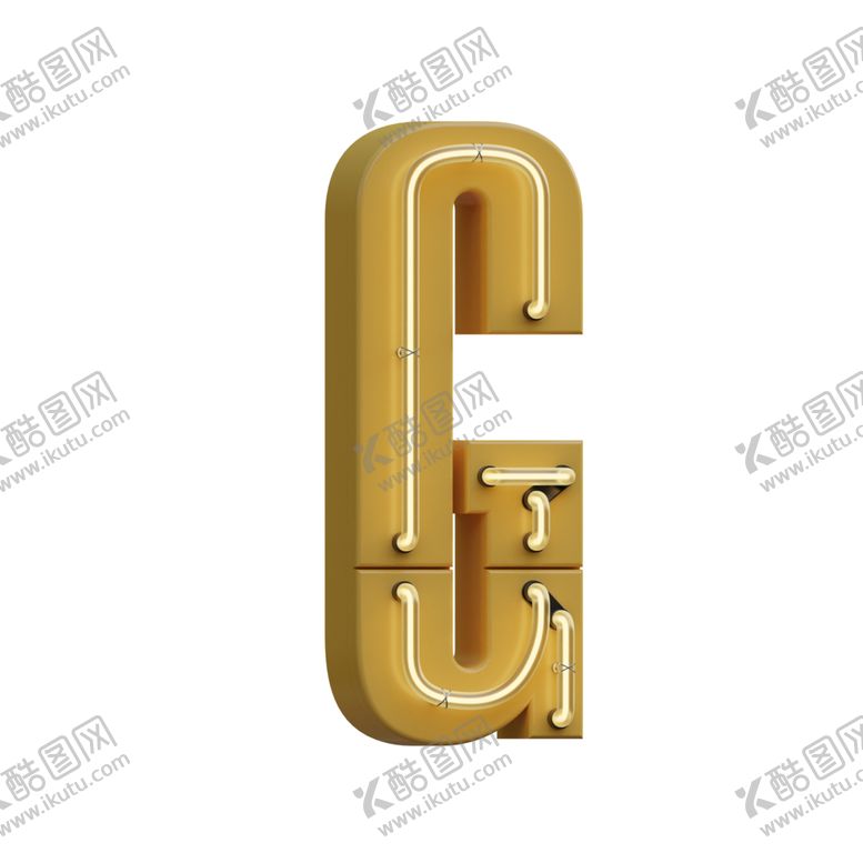 编号：49762705172247473206【酷图网】源文件下载-高清立体灯管字母元素