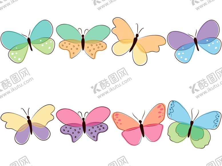 编号：40768309121521253017【酷图网】源文件下载-卡通蝴蝶