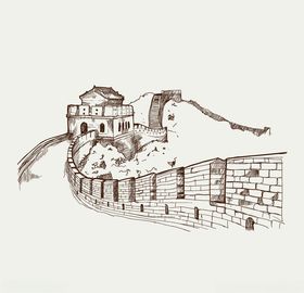 长城线稿