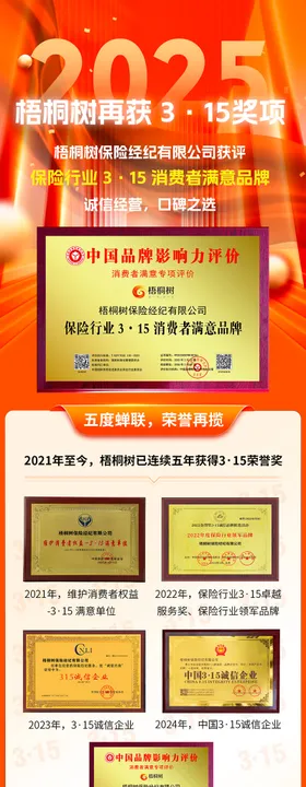 橙色315获奖长图海报