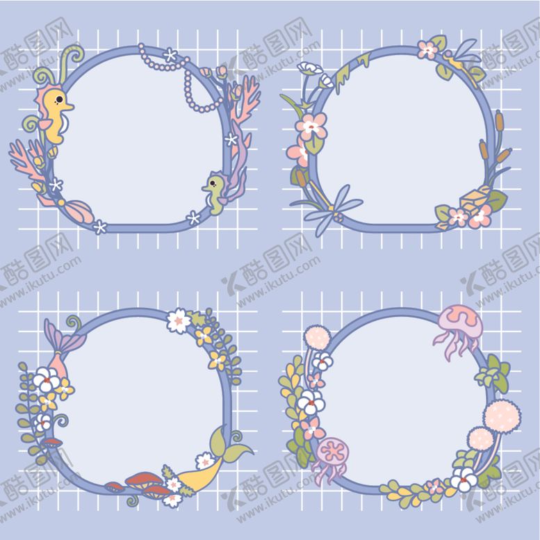 编号：10744812222118335732【酷图网】源文件下载-手绘花卉边框