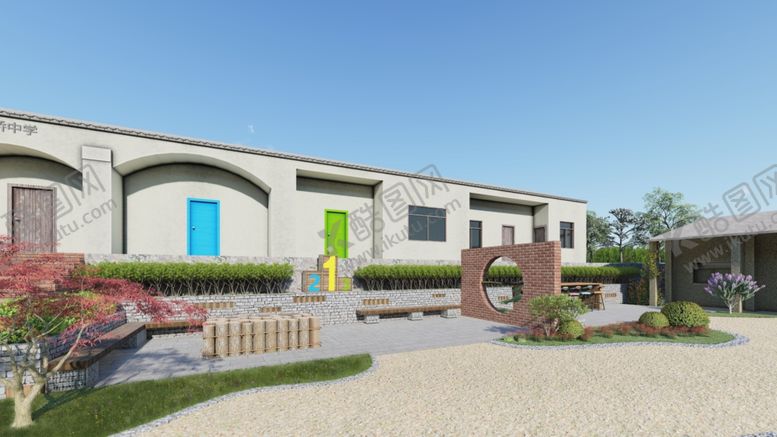 编号：26166209240135192724【酷图网】源文件下载-乡村学校规划图