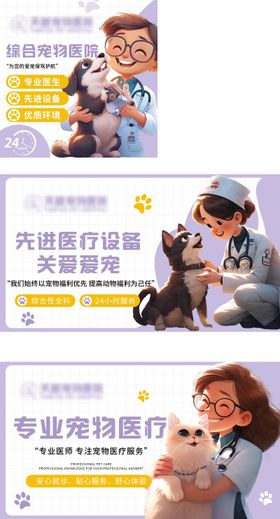 宠物医院banner轮播海报