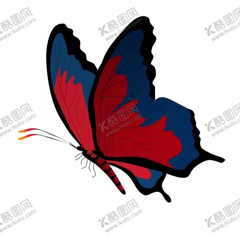编号：54118505021632437155【酷图网】源文件下载-昆虫蝴蝶彩蝶手绘