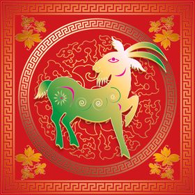 喜庆窗贴羊过年火爆海报