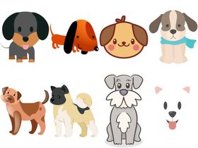 卡通狗可爱小宠物犬类
