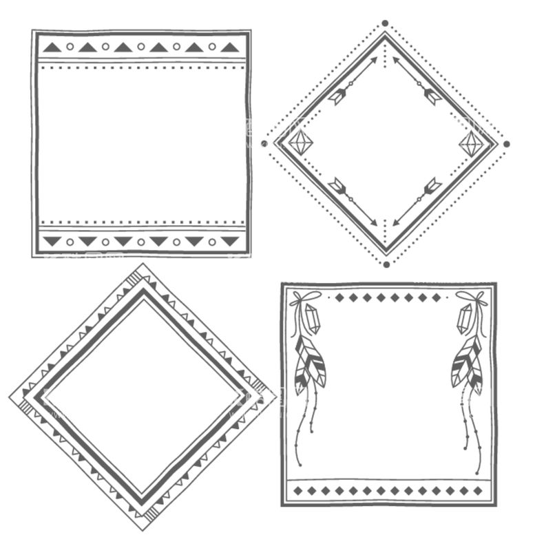 编号：24059412090336072981【酷图网】源文件下载-波西米亚风格边框
