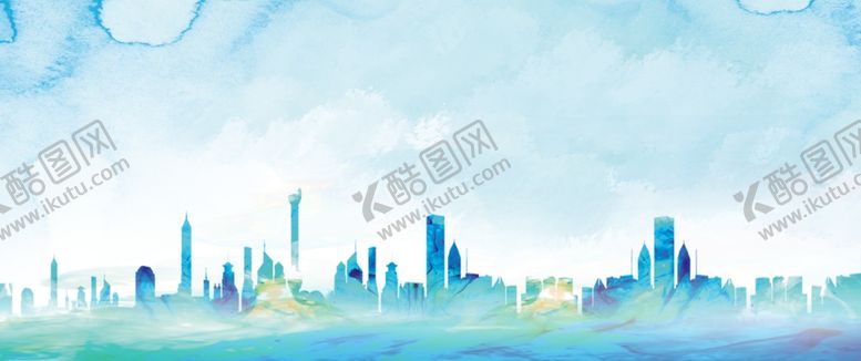 编号：90527510080301126199【酷图网】源文件下载-城市蓝色雾气梦幻背景素材