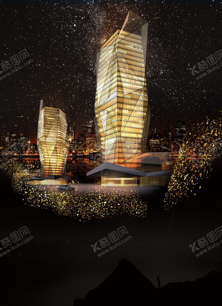 编号：33417209170002379414【酷图网】源文件下载-黑底金色高端地产图