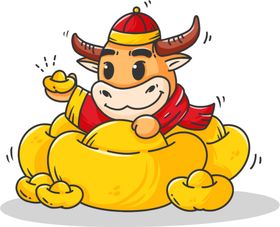卡通牛年