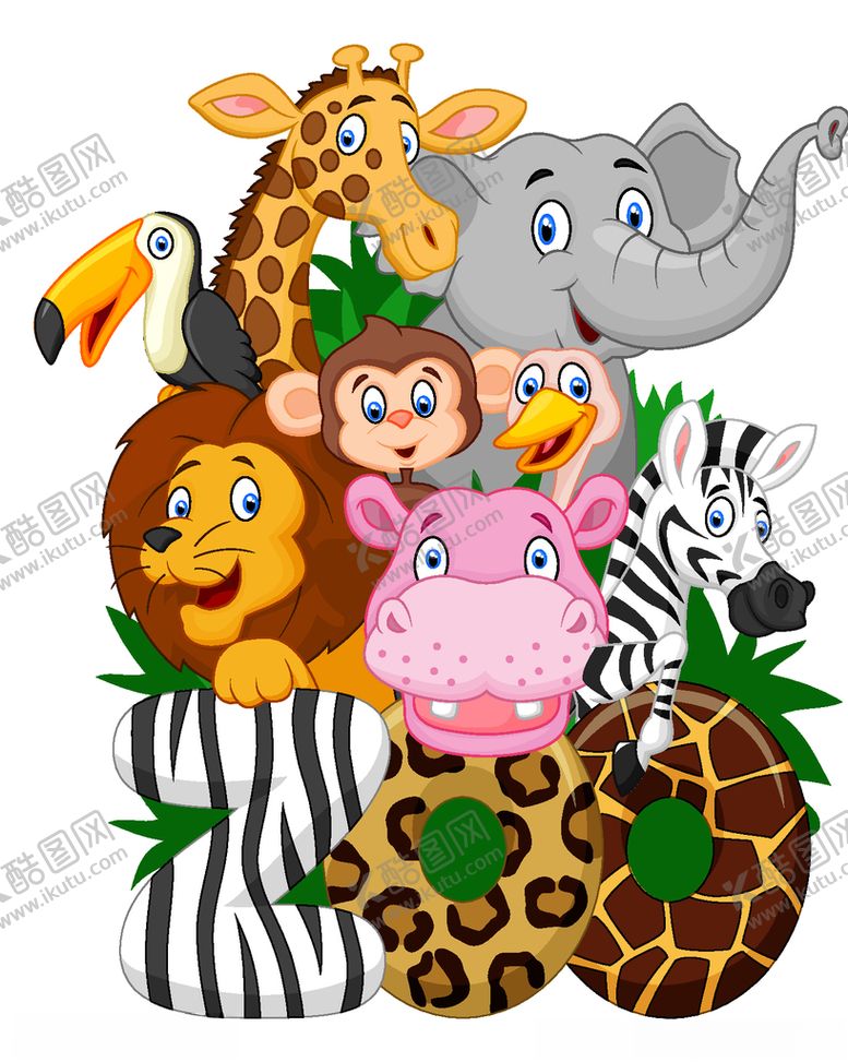 编号：69606209160916255882【酷图网】源文件下载-可爱卡通动物