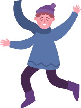 冬装卡通人物季穿的人