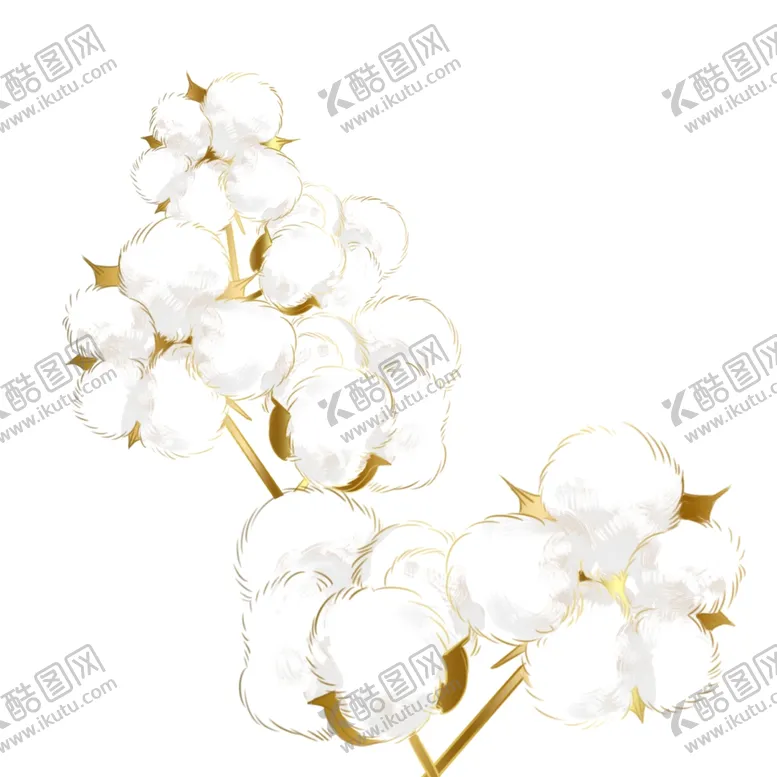 编号：27957804282050016535【酷图网】源文件下载-卡通插画棉花装饰植物