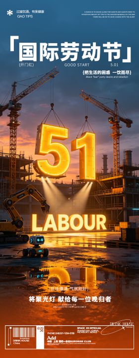 酒吧夜店小酒馆五一劳动节