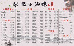 菜单展板