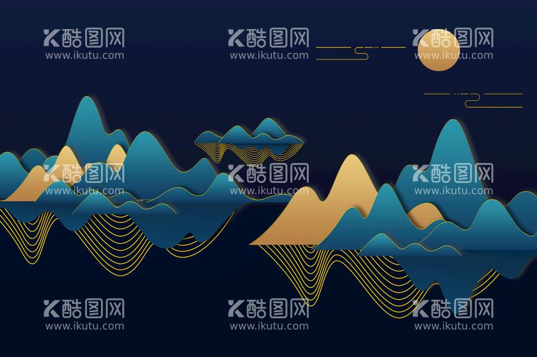 编号：48319009170521377546【酷图网】源文件下载-中国风金色背景