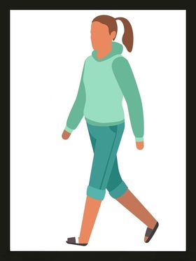 手绘卡通女孩动画