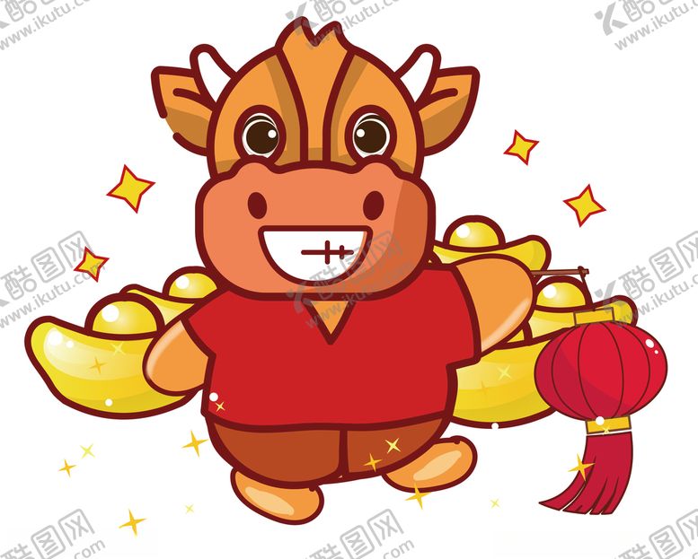 编号：43130509280006155216【酷图网】源文件下载-牛年卡通插画