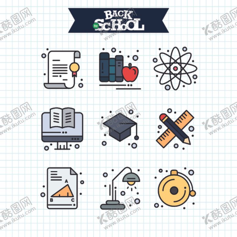 编号：82130310101738061366【酷图网】源文件下载-教育图标