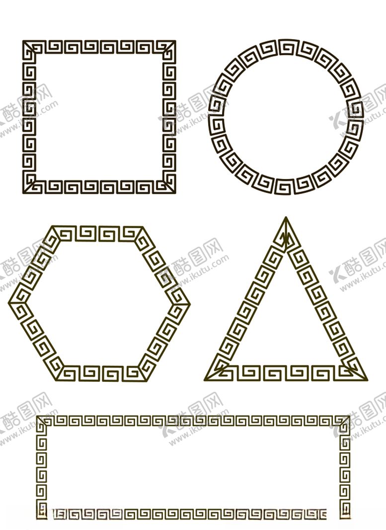 编号：40229205131146041505【酷图网】源文件下载-中国古典回纹花纹含画笔