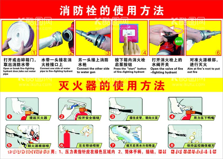 编号：49519112191857302898【酷图网】源文件下载-消防栓灭火器使用方法