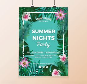 热带植物海报