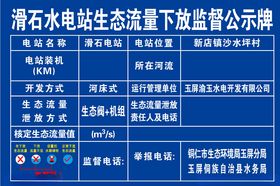 水电站生态流量下放监督公示